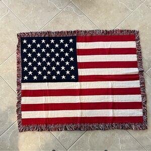 USA Flag Throw 47" L x 36" H Avon Made in USA, Olympics, 4th of July NEW!